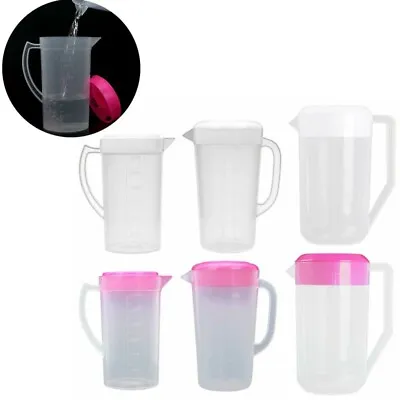 Measuring Water Jug Pitcher Tea Juice Large Capacity Kettle+Lid Milk Container • £9.34