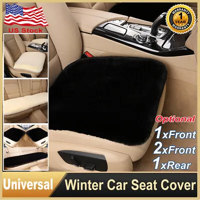 Faux Sheepskin Car Seat Covers Cushion For Front/Rear Mat Automotive Accessories • $14.97