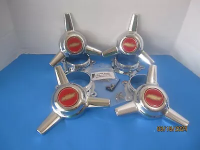 4  American Racing Hopster Center 3 Bar Spinners  Caps Vnc 405 Wheels Red/g/bow • $99.95