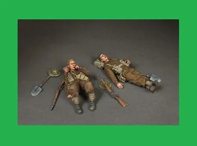 1/35 Scale British Ww2 Resin Figures Model Kit 2 Soldiers Unpainted • £4.99