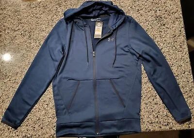 Men's Under Armour Fleece Full Zip Hoodie - Academy - (S) - 1357110. Brand New! • $29