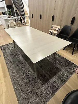 West Elm Grey Timber Oak Extendable Dining Table • $199