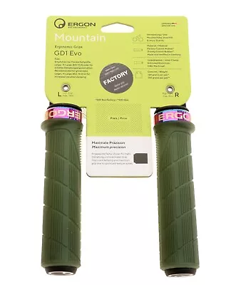 Ergon GD1 Evo FACTORY Ergo Grips Regular MTB 120g Frozen Moss/ Oil Slick NEW • $34.49