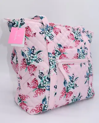 Vera Bradley Small Vera Tote Bag In  Happiness Returns Pink  Pattern • $69.60