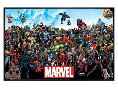 Marvel Comics Poster Gloss Black Framed Marvel Universe 91.5x61cm • £23.99