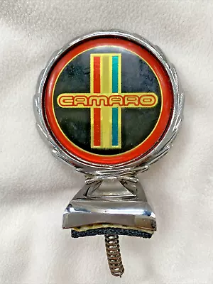 Vintage Chevy Camaro Hood Ornament W/ Hardward 70's Red/White/Blue Stripe RARE? • $37.77