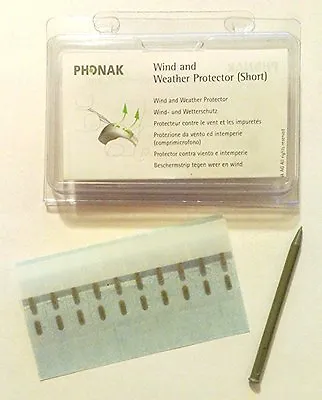 PHONAK Wind And Weather Hearing Aid Microphone Protector Short Filter USA SELLER • $6.99