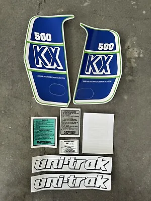 Kawasaki KX500 1989 Full Decal Set/ Sticker Kit (Dark Blue) • $140