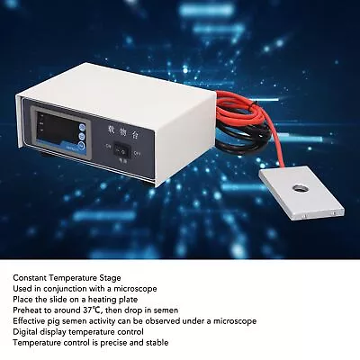 Microscope Temperature Control Stage 75W Digital Constant Temperature Heat Plate • £83.28