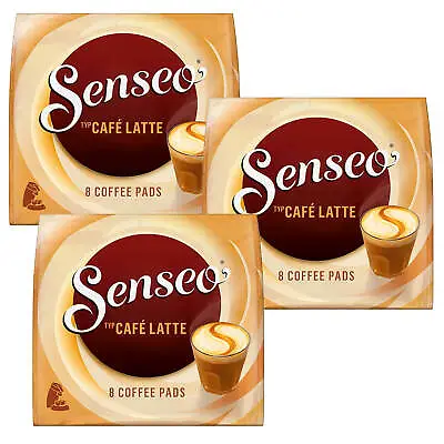 £11.81 • Buy 3x 8 Senseo Coffee Pads Type Café Latte For Double Holder Flavored Milk Range