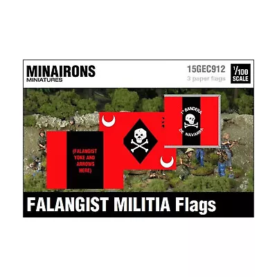 Minairons Spanish Civil War 1:100 Falangist Militia Flags New • $3.09
