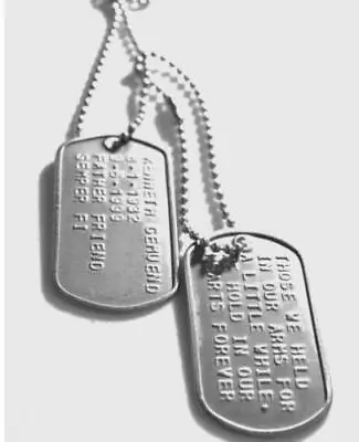 Embossed Stamped Genuine Military Dog Tags Made On Military Machine--custom Me • $12.99