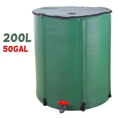 Durable Folding Rain Barrel Water Storage Tank Garden Water Container 200 Liters • £25.95