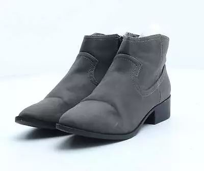 MANTARAY PRODUCTS Womens Grey Synthetic Bootie Boot UK 4 EU • £13.25