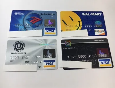 4 Expired Credit Cards For Collectors - Visa Random Collection Pulls Lot (7047) • $14.83