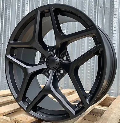 4 New Wheels 20x9 20x10 5x120 Staggered Matte Satin Black Fit Chevy Camaro Z28 • $969