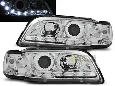 Headlights LED DRL Look For Volvo S40 V40 96-00 Daylight Chrome WW FreeShip US L • $358.85