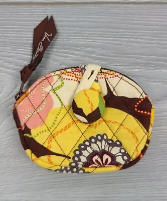 Vera Bradley Button Buttercup Floral Change Coin Purse Wallet Zip Closure • $9.95