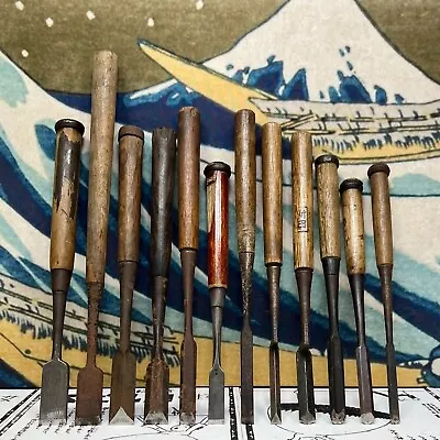 £43.41 • Buy Japanese Vintage Chisel 12set Nomi Made By Famous Blacksmith Tomohiro Etc /j59