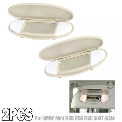 2x For BMW MINI Cooper R55 R56 R60 2007-2015 Sun Visor Vanity Mirror Cover Beige • $29.99