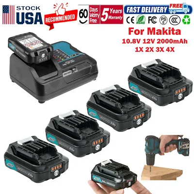 Replace Fo Makita Battery CXT 10.8-12V BL1021B BL1041B 1040 1015 Lithium Charger • $102.90