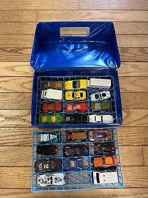 Lot 23 Vintage Die Cast Cars And Free Car Case Hotwheels Mattel • $9.99