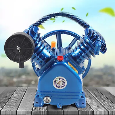 175psi V Style 2 Cylinder Air Compressor Pump Motor Head  Air Tool Double Stage • $202.10