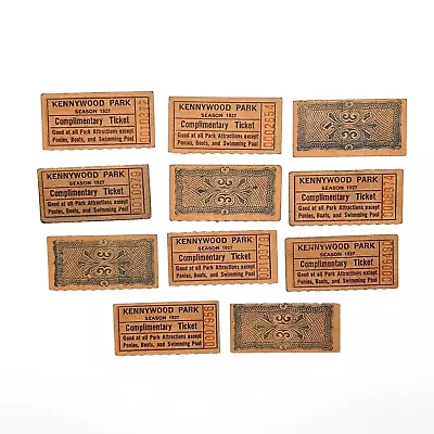 1927 Kennywood Park Ticket Complimentary 1920s Pittsburgh Amusement Lot Of 11 • $89.99