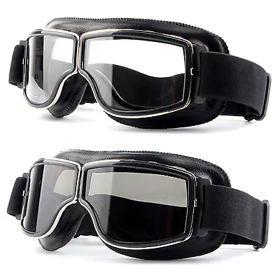 Goggles Aviator Pilot Glasses Driving Riding Biker Motorcycle Cruiser Eyewear • $34.95