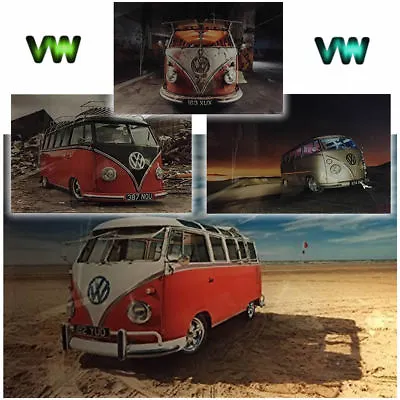 New VW Camper Van Glass Hanging Wall Art Picture Volkswagon Split Screen    • £3.99