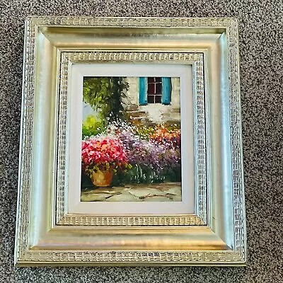 $79.95 • Buy Beautifully Framed Signed Garden Flower Painting