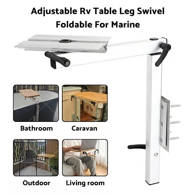 RV 360 ° Aluminum Alloy Table Leg Movable Rotatable Height Adjustable Camper • $87
