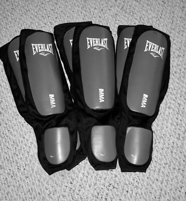 Everlast Shin Guards Foot Leg Protector Gear/MMA/ Muay Thai Kickboxing. L/XL • $65.99