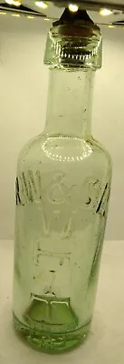 Victorian Aqua Soda Bottle By R.whites And Son Ltd • £3