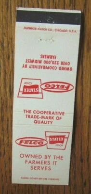 £5.72 • Buy Farm Related: Felco Co-op Elevator (knierim, Iowa) Matchbook Matchcover -f8