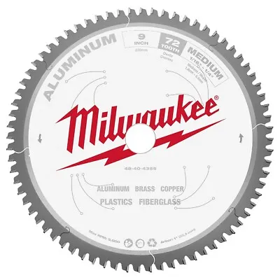 $109.99 • Buy Milwaukee 48-40-4355 9 In Aluminum Cutting Saw Blade