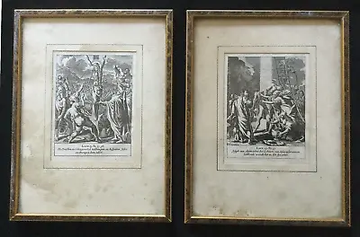 £70 • Buy Original Antique Engravings (2) Framed & Glazed 'Crucifixion', ? 18th Century