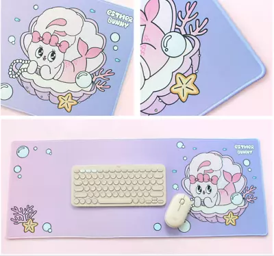 Esther Bunny MOUSE PAD - Mermaid Princess Esther Bunny - DESK MAT  + Track • $35.99