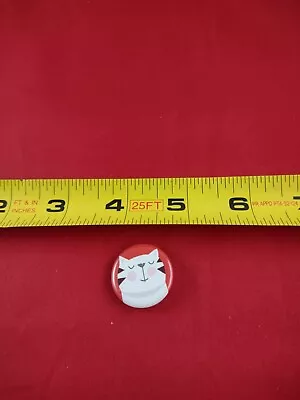 Fat Cat Kitty Pin Pinback Button Brooch *152-D2  • $7.50