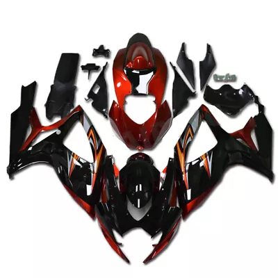 SM Injection Red Black Fairing Kit Fit For  2006 2007 GSXR 600 750 A0110 • $369.99