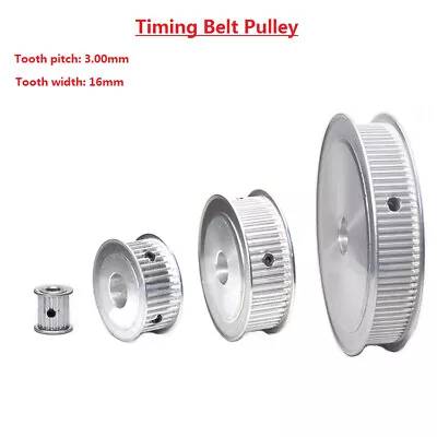 HTD-3M 12T-120T Timing Belt Pulley Without Step Bore 4-15mm For 15mm Width Belt • $3.75