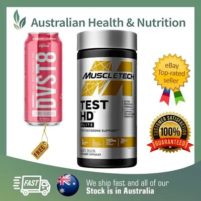 $74.95 • Buy Muscletech Test Hd Elite 120c + Free Same Day Shipping & Dvst8 Can
