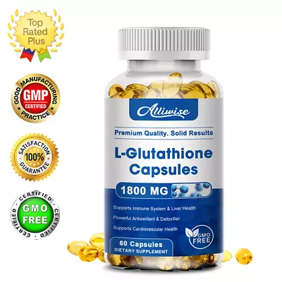 1800MG L-Glutathione Capsule Natural Antioxidant Anti-Aging Skin Whitening Pills • $11.11