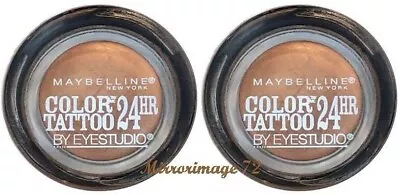 2* Maybelline Color Tattoo By Eye Studio 24Hr Eye Shadow #100 CARAMEL COOL • $14.89