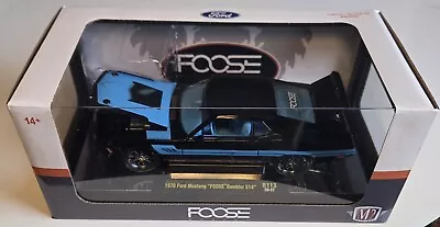 M2 1970 FORD MUSTANG  FOOSE  GAMBLER 514 CHASE BLACK/BLUE 1/24 Diecast-Brand New • $20