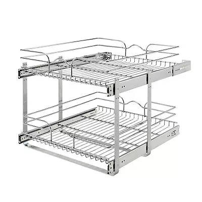 Rev-A-Shelf 2-Tier Kitchen Cabinet Pull Out Shelf And Drawer Organizer Slide Out • $94.99