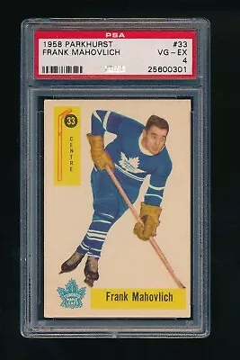 1958 Parkhurst #33 Frank Mahovlich PSA 4 VG-EX Toronto Maple Leafs HOF  • $99.95