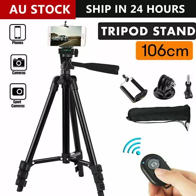 $13.49 • Buy Professional Camera Tripod Stand Mount Remote + Phone Holder For IPhone Samsung