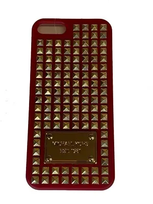 MICHAEL Michael Kors Electronics Gold Studded IPhone 5 Cover Red • $19.99