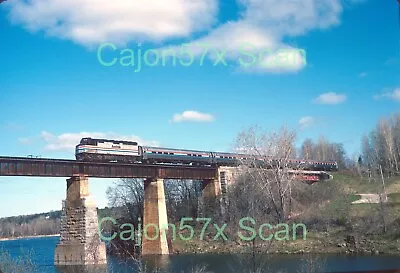 Original Slide- AMTK F40PH 385 & Train On E.GeorgiaVT.Bridge 5/95 • $3.99